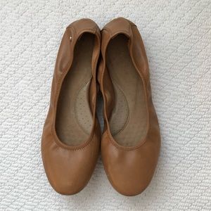 Tan ballet flats